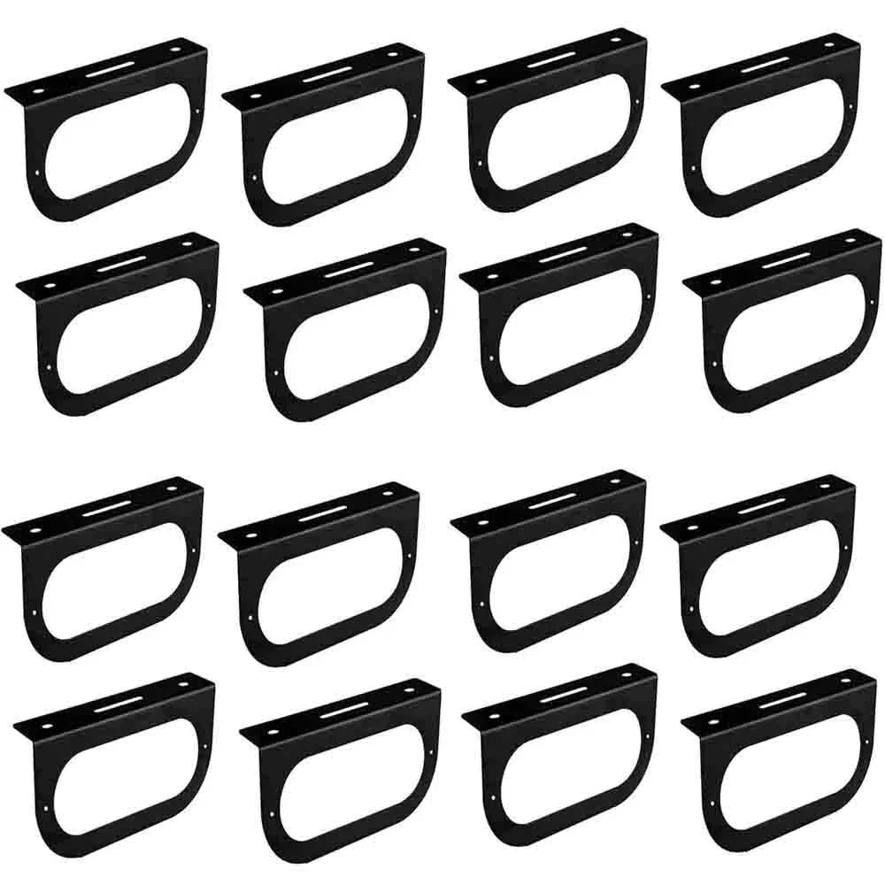 16 Light Mounting Brackets for Semi Trailer Truck Boat (6" Oval Brake Light)