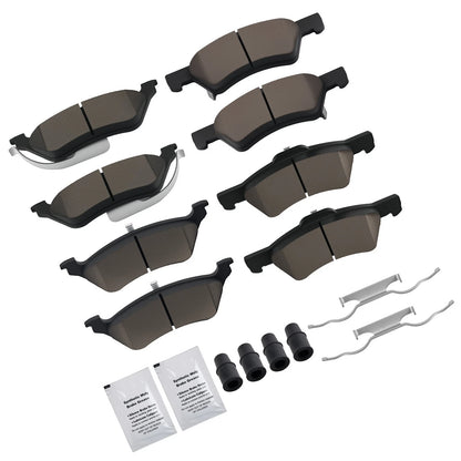 Set of 4 Ceramic Brake Pads for Dodge Caravan/Grand Caravan (2001–2007) BX2Z4H, D857, D858, P857, P858