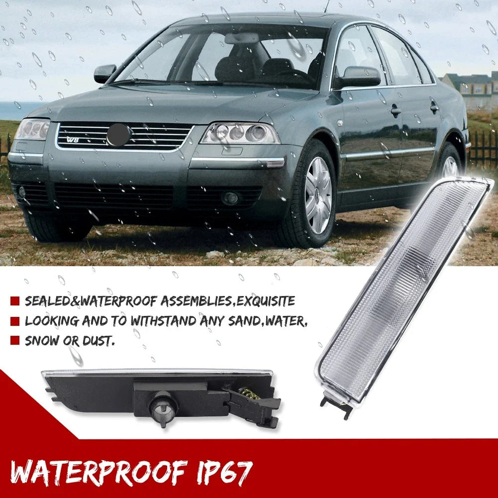 Set of 2 Clear Side Marker Lamps for VW Passat B5.5 (2001–2005)