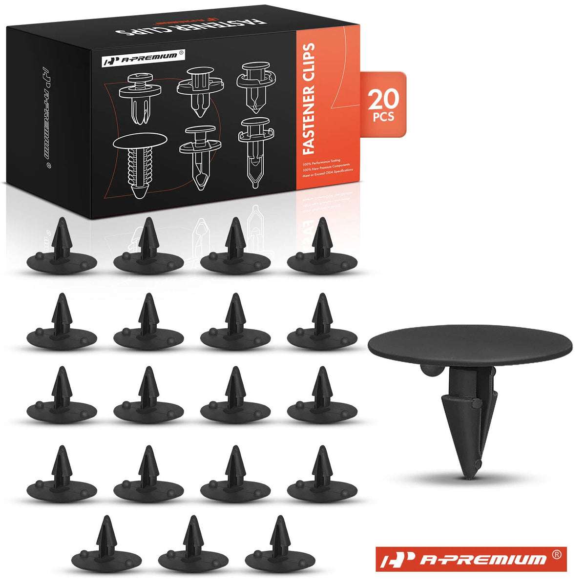 Set of 20 Nylon Hood Insulation Retainer Clips for Ford Escort EXP (386553S, 19655)
