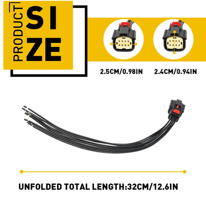 2X Headlight Connector Pigtail Plug 6-Pin for Chevy Silverado (2016–2018)