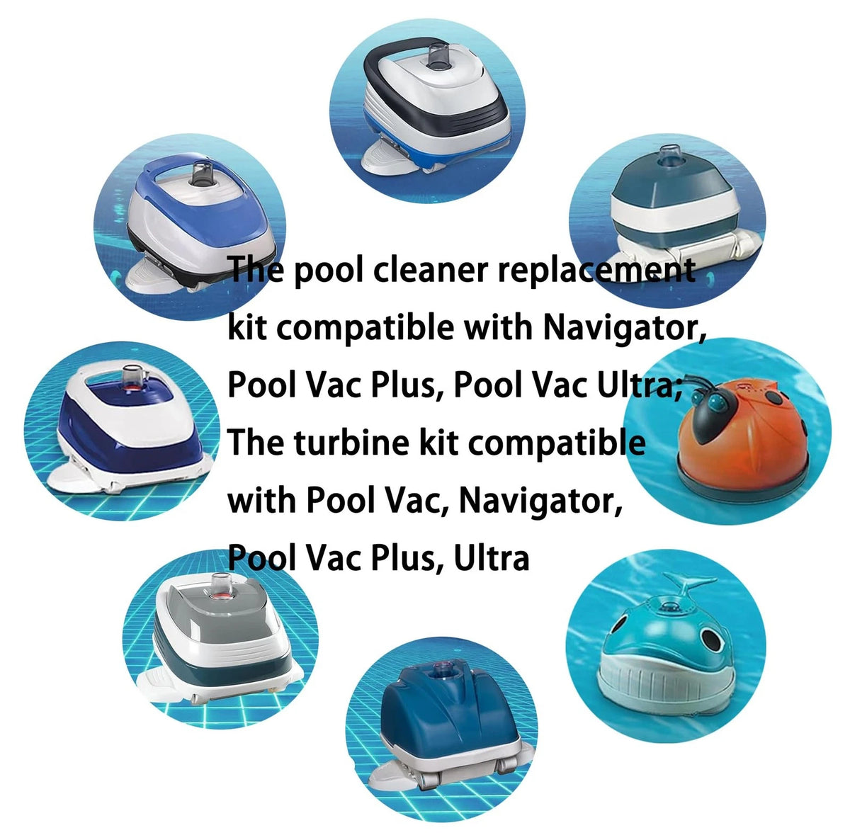 Set of 4 Pool Cleaner Pod Swing Kit AXV417WHP & A-Frame/Turbine AXV621DAT