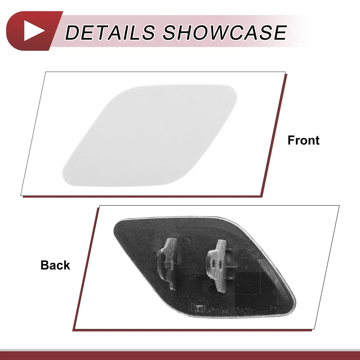 Front Left Bumper Trim Nozzle Cover for BMW X6 (2008–2014) No. 51657052427 White