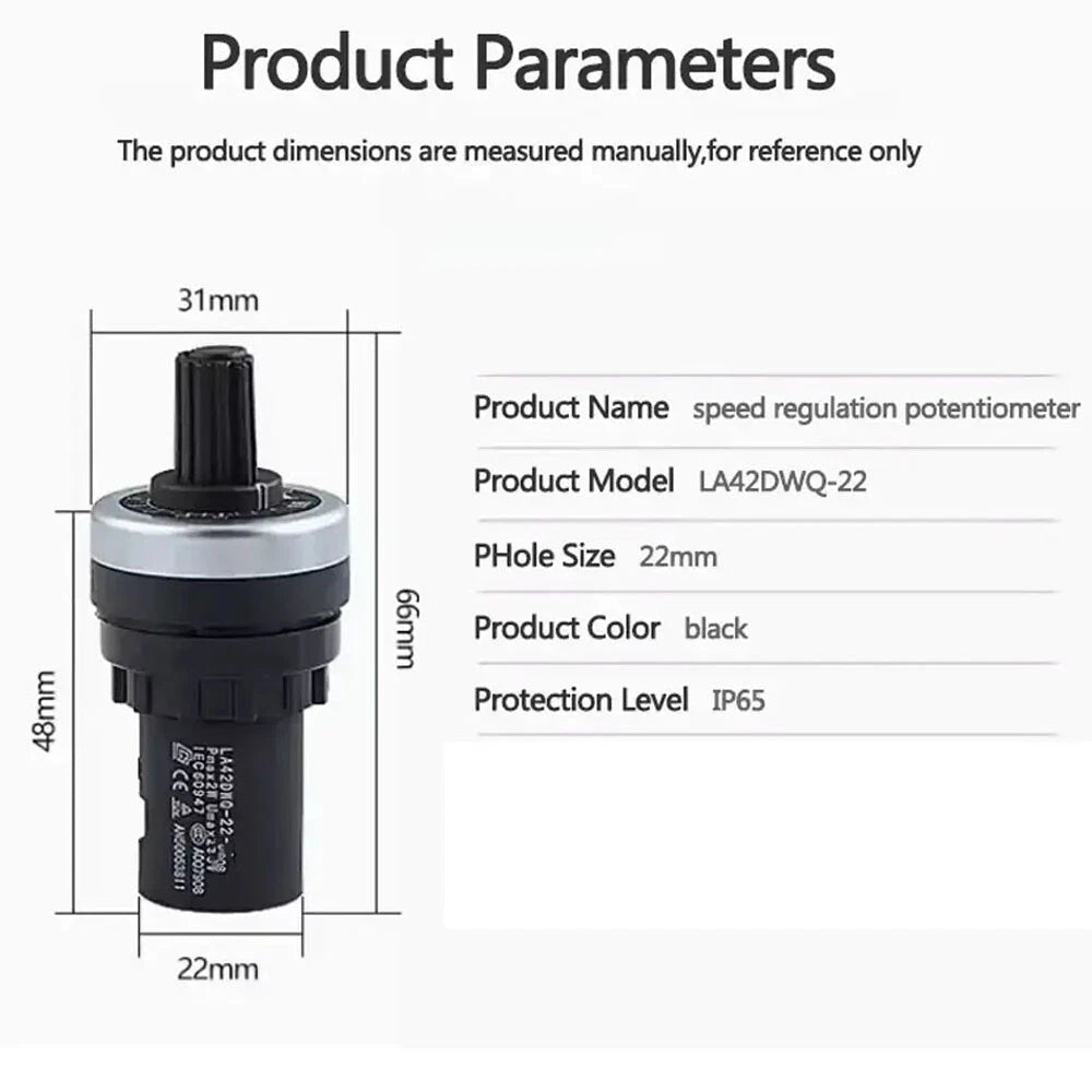 4PC 22mm Panel Mount Potentiometer for Various Applications (5K Ohm)