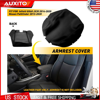 Center Console Box Lid Armrest Cover Leather for Infiniti QX60 JX35 (2014–2020)