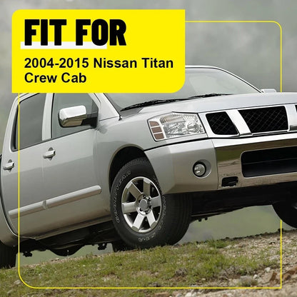 Exterior Chrome Pillar Post Cover Trim for Nissan Titan Crew Cab (2004–2015) 6-30X