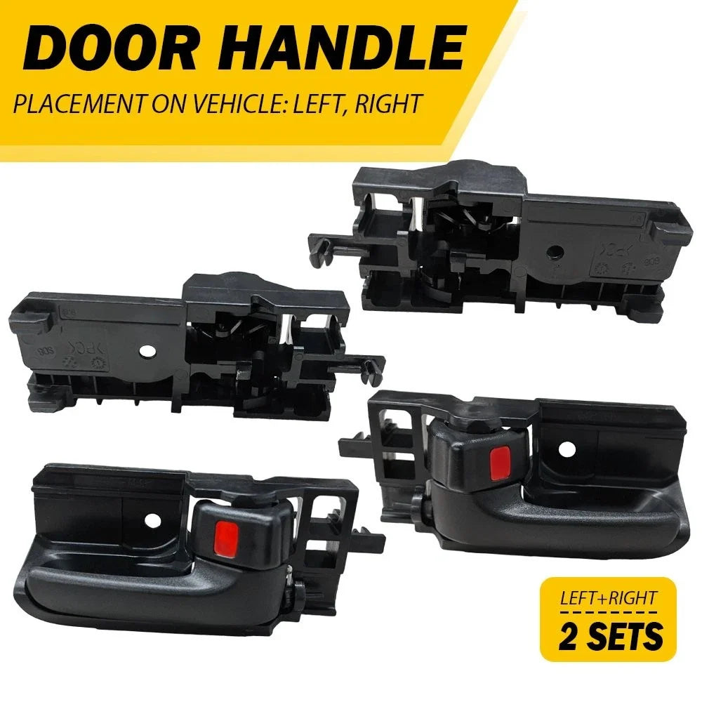 Door Handle Set of 4 for Toyota Corolla (2003–2008) Black Plastic