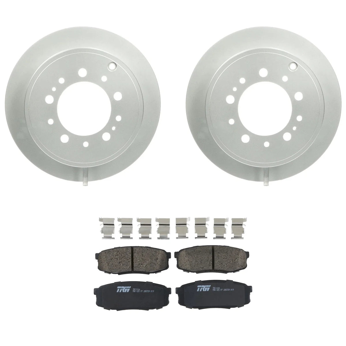 Bosch QuietCast Rear Rotors & TRW Pro Ceramic Brake Pads for Land Cruiser