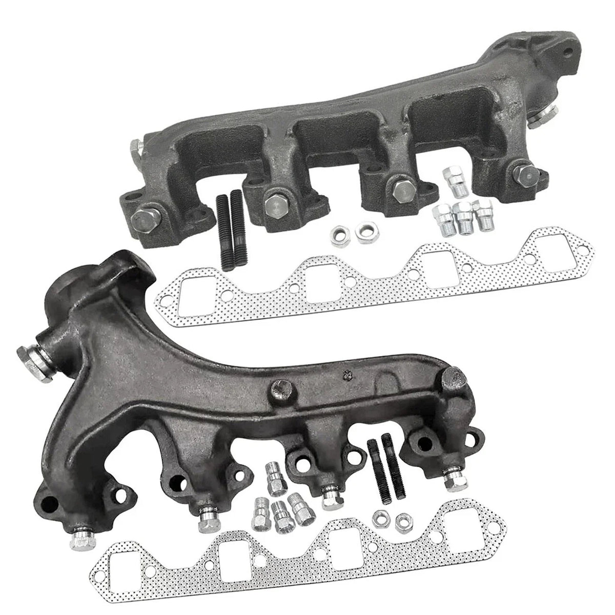 2X Exhaust Manifold w/ Gasket Kit for Ford F-150 250 350 (1980–1996)