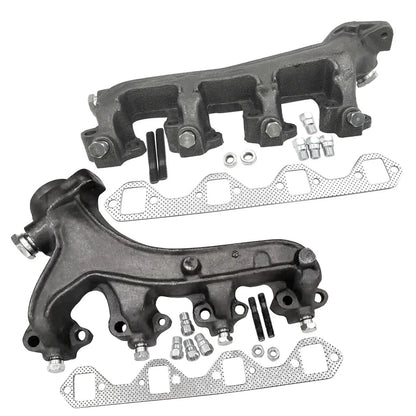 2X Exhaust Manifold w/ Gasket Kit for Ford F-150 250 350 (1980–1996)