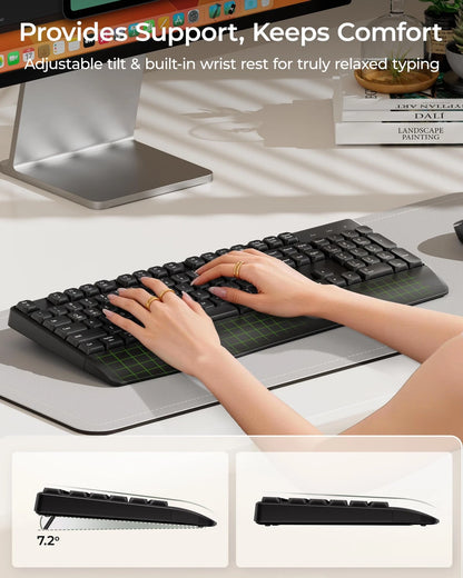 Wireless Bluetooth Keyboard Mouse Combo for COE200 (Full Size)