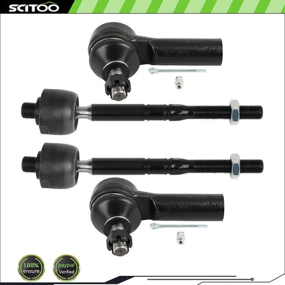 Set of 2 Front Outer Inner Tie Rod Ends for Mazda Tribute Mercury Mariner (2010–2011)