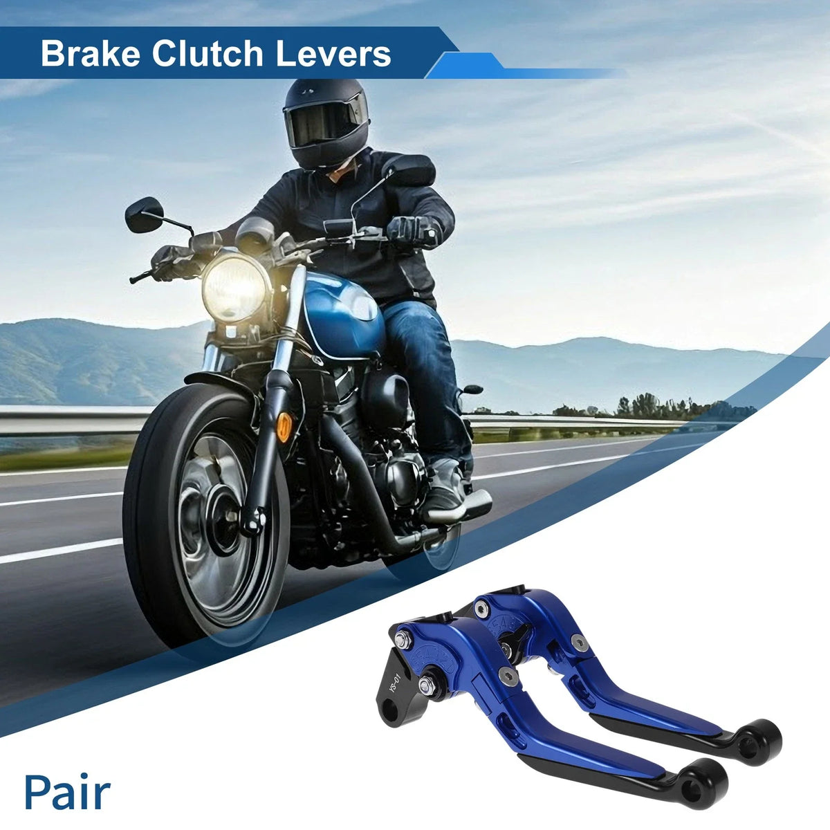 Adjustable Brake Clutch Levers for Honda X11 (1999–2002) Blue Black