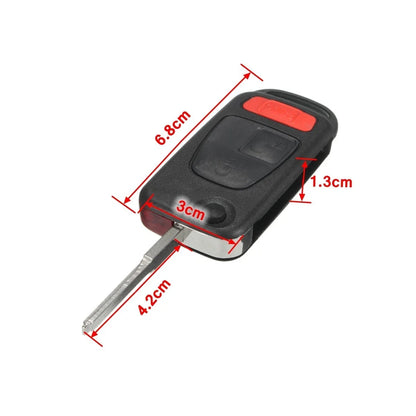 3 Buttons Remote Flip Key Fob Case for Chrysler Crossfire (2004–2008)