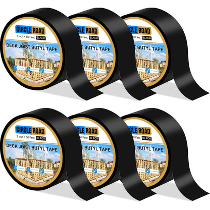 Set of 6 Weatherproof Butyl Joist Tape for Decking 2" x 50'