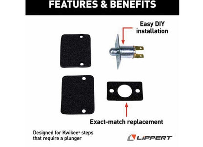 Kwikee Plate Plunger Door Switch for Lippert (379388)
