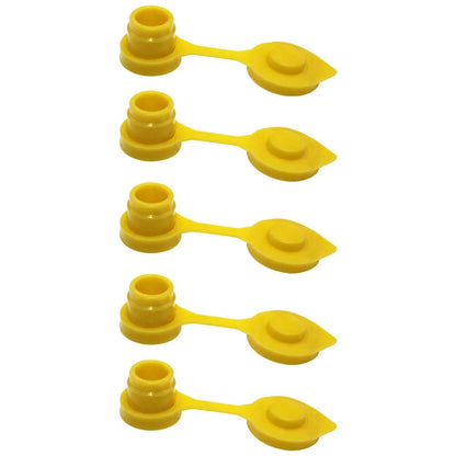 Set of 5 Yellow Vent Caps for Fuel Jug Containers Gas Cans
