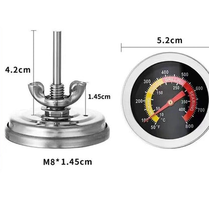 5X Temperature Gauge Thermometer for BBQ Grill Smoker Pit