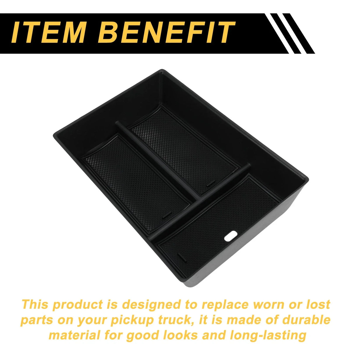 Center Console Armrest Organizer Tray for Mercedes Benz EQS EQE (2022–2024) Black