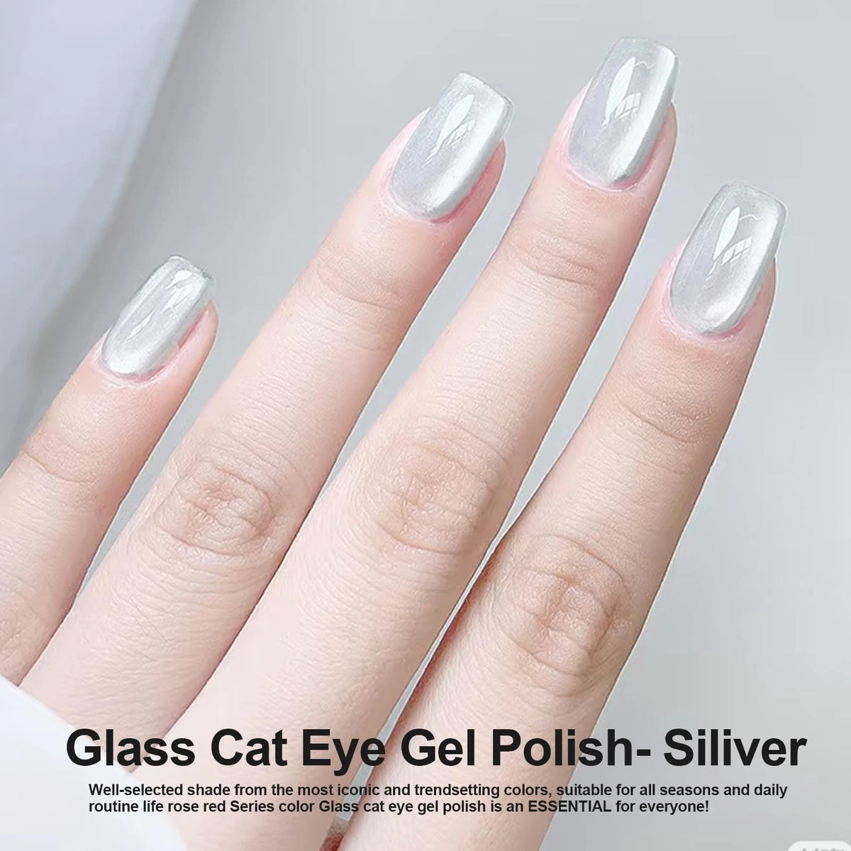 Nail Gel Cat Eye Silver for Nail Art (Pack of 1)