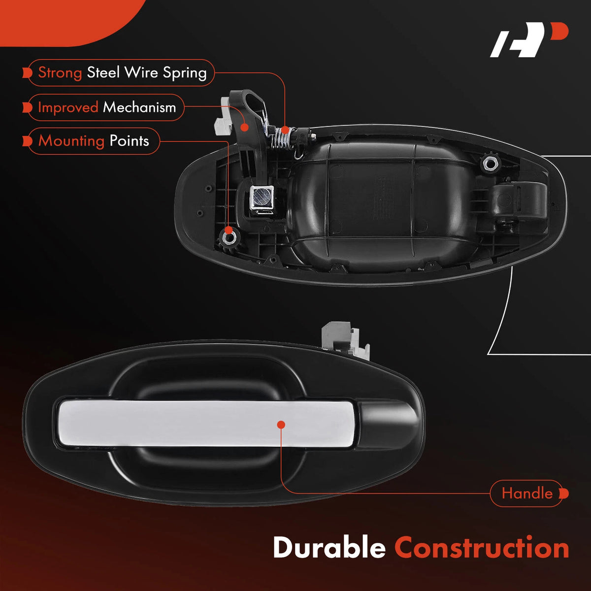 Rear Left Exterior Door Handle for Hyundai Santa Fe (2001–2006) 8365026010, 82266