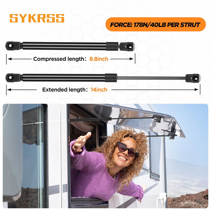 Gas Shock Strut for Snugtop Truck Topper Cap Canopy Door (14")
