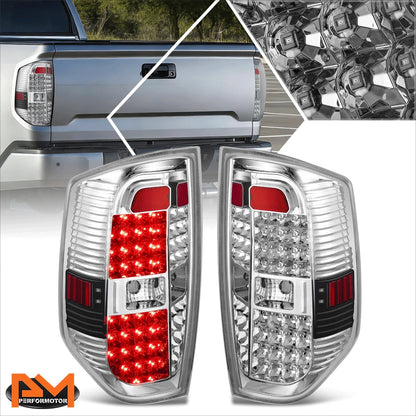 Pair Full LED Tail Lights for Tundra (2014–2021) - Chrome Housing