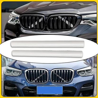 2 Front Car V Brace Grill Trim Strips for BMW 1/2/3/4 Series (F20 F30)