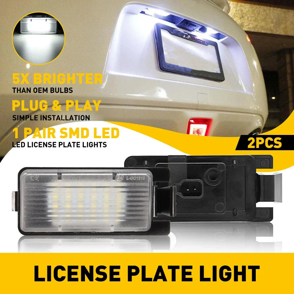 2PC White LED License Plate Light for Nissan 350Z G35 G37 Sentra 370Z