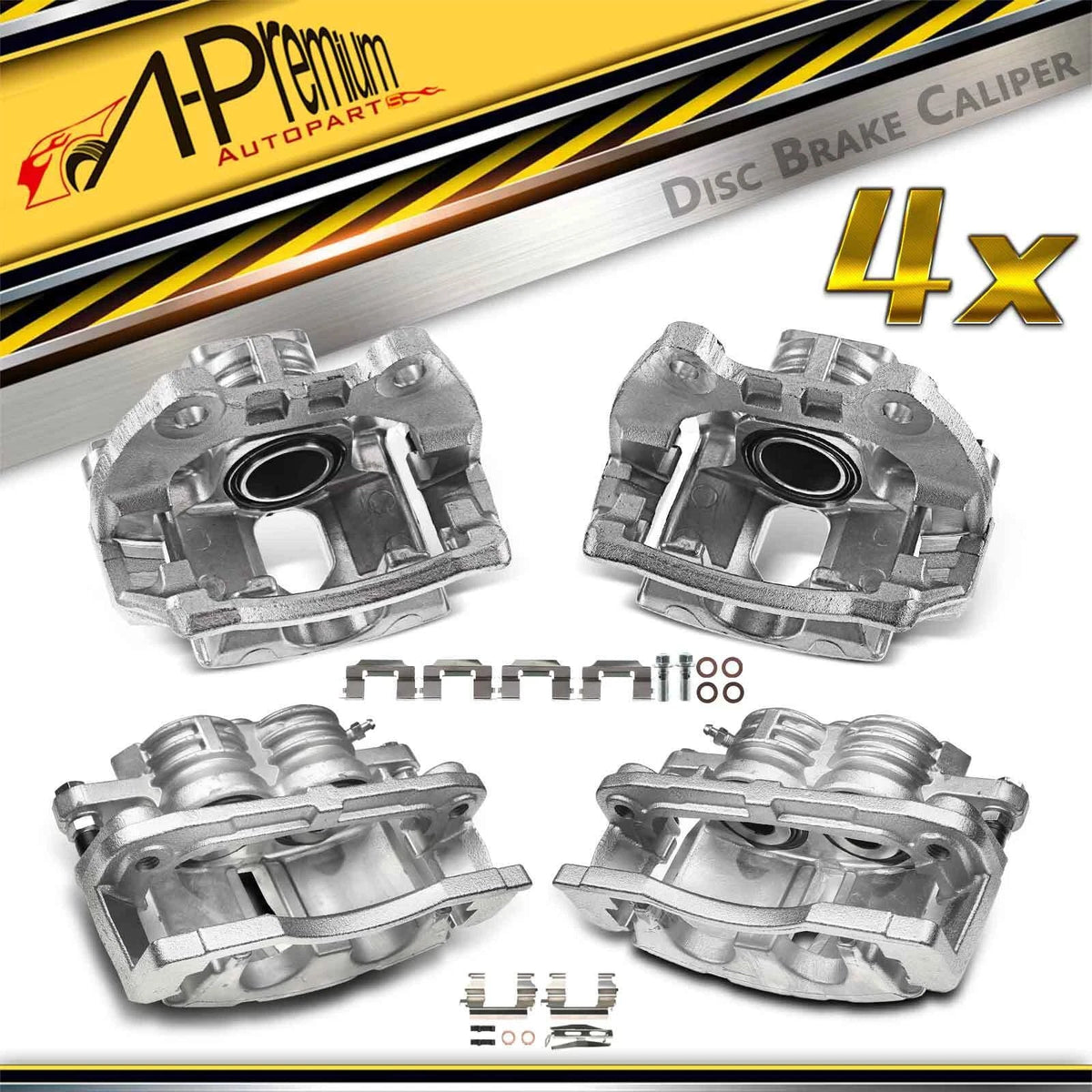 Set of 4 Brake Calipers for Chevy Trailblazer GMC Envoy (2002–2005)