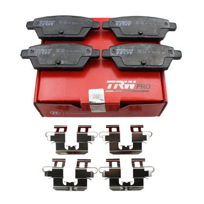 Set of 4 TRW Pro Rear Ceramic Brake Pads for Ford Fusion MKZ Zephyr (2006–2012)