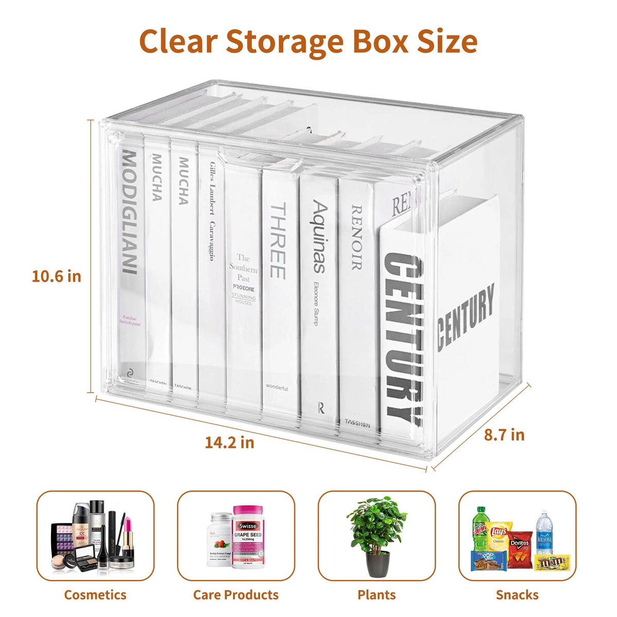 Clear Acrylic Display Case for Automotive Models (14.2"L x 8.7"W x 10.6"H)