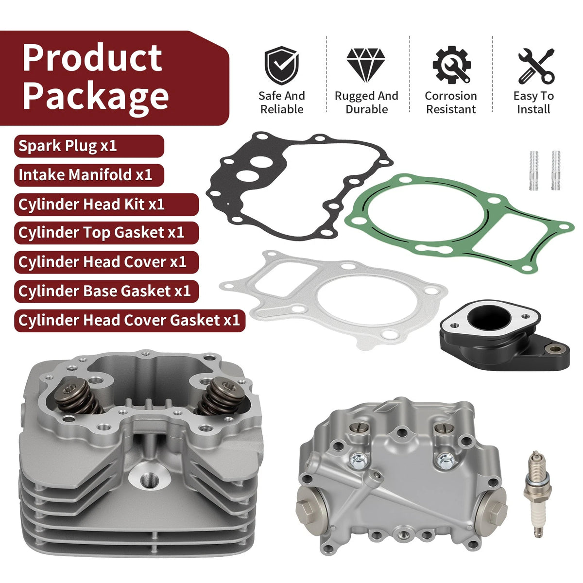 Cylinder Head Cover w/ Gasket for Honda TRX250X (2009–2014) 12310-HN6-010