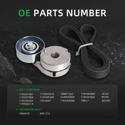 Belt Tensioner and Serpentine Kit for Nissan Sentra (2010–2019)