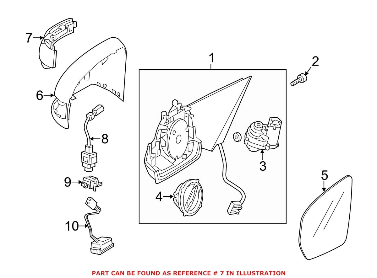 Left Mirror Turnsignal Lens for Mercedes (0999067301)