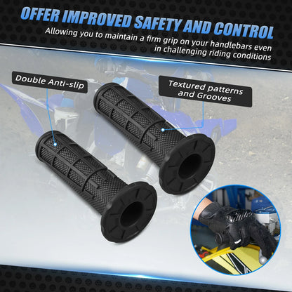 Set of 2 Rubber Hand Grips for Yamaha Banshee 350 Blaster 200 (1997–2006)
