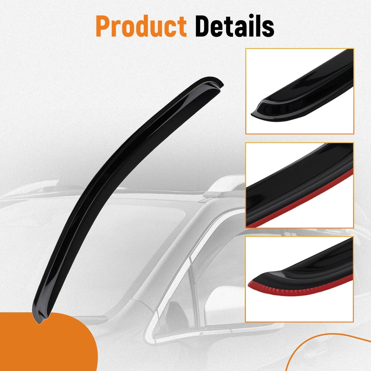 Set of 4 Acrylic Window Rain Guards for GMC Yukon (2007–2014)