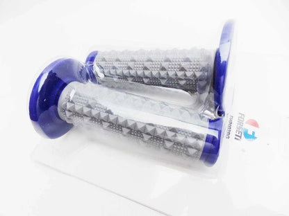 Top Handlebar Grip Set for Honda CR125  - Forseti Blue Grey Diamond
