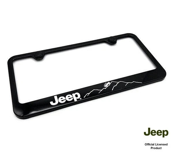 License Plate Frame Black Plastic for Jeep Off Road (2011–2020)