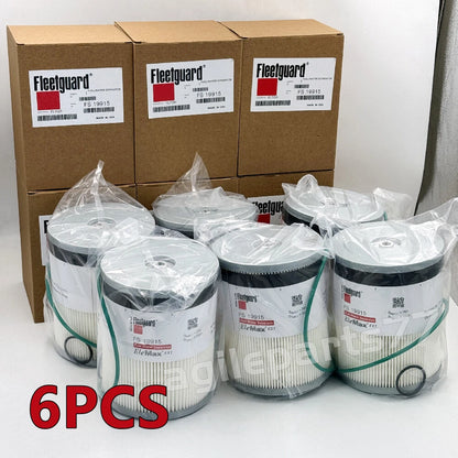 Set of 6 Fuel Filters for Cummins FS19915, L9915F (with Water Separator)