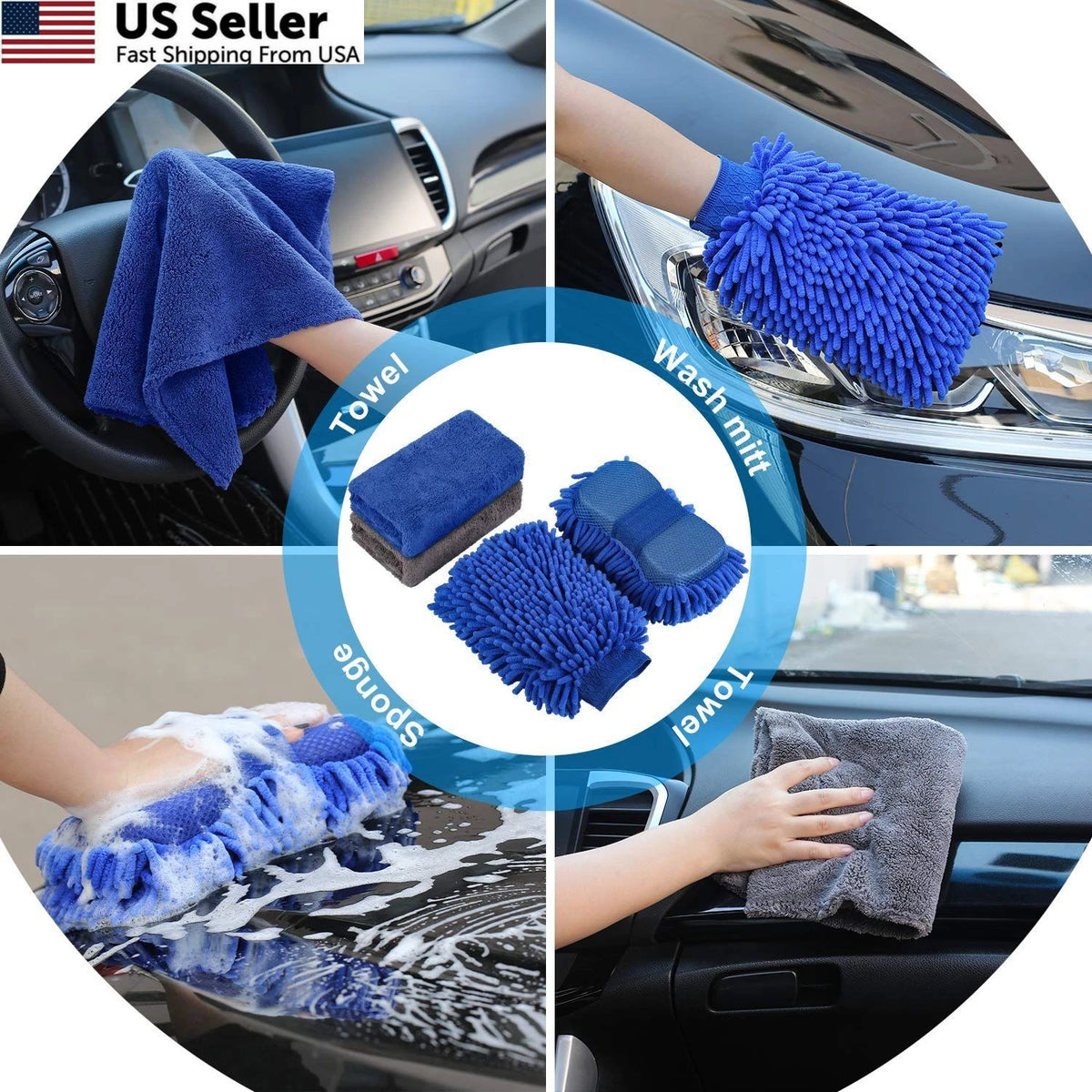 22-Piece Car Wash Cleaning Tools Kit for Detailing