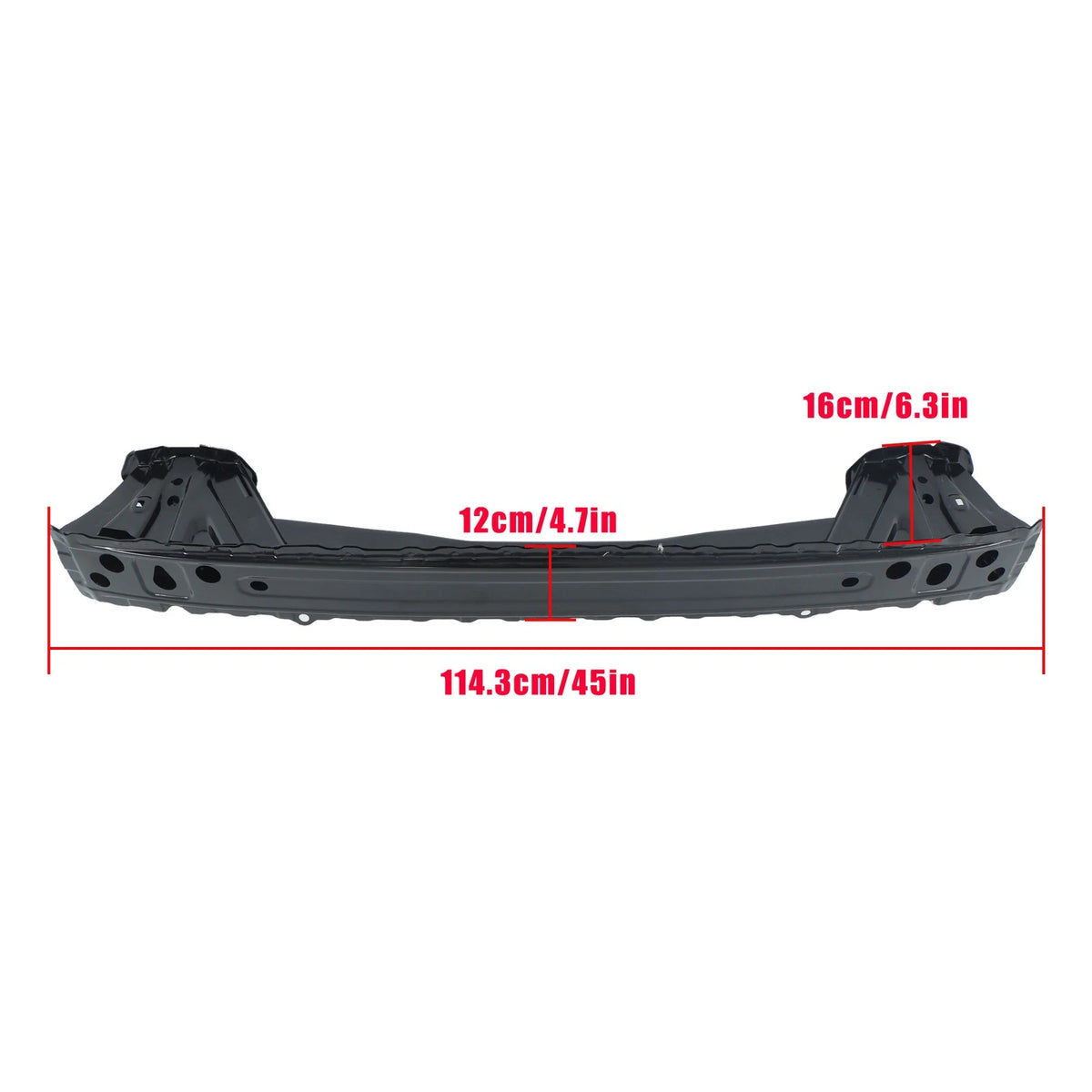 Rear Bumper Reinforcement Steel Black for Subaru Outback (2022–2024) BCK87439K