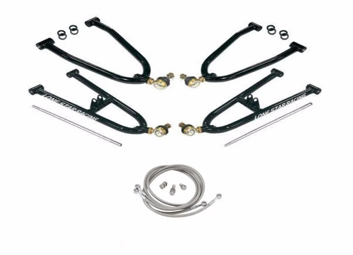 Set of 2 Extended A-Arms + Brake Lines for Honda TRX450R (2004–2005)