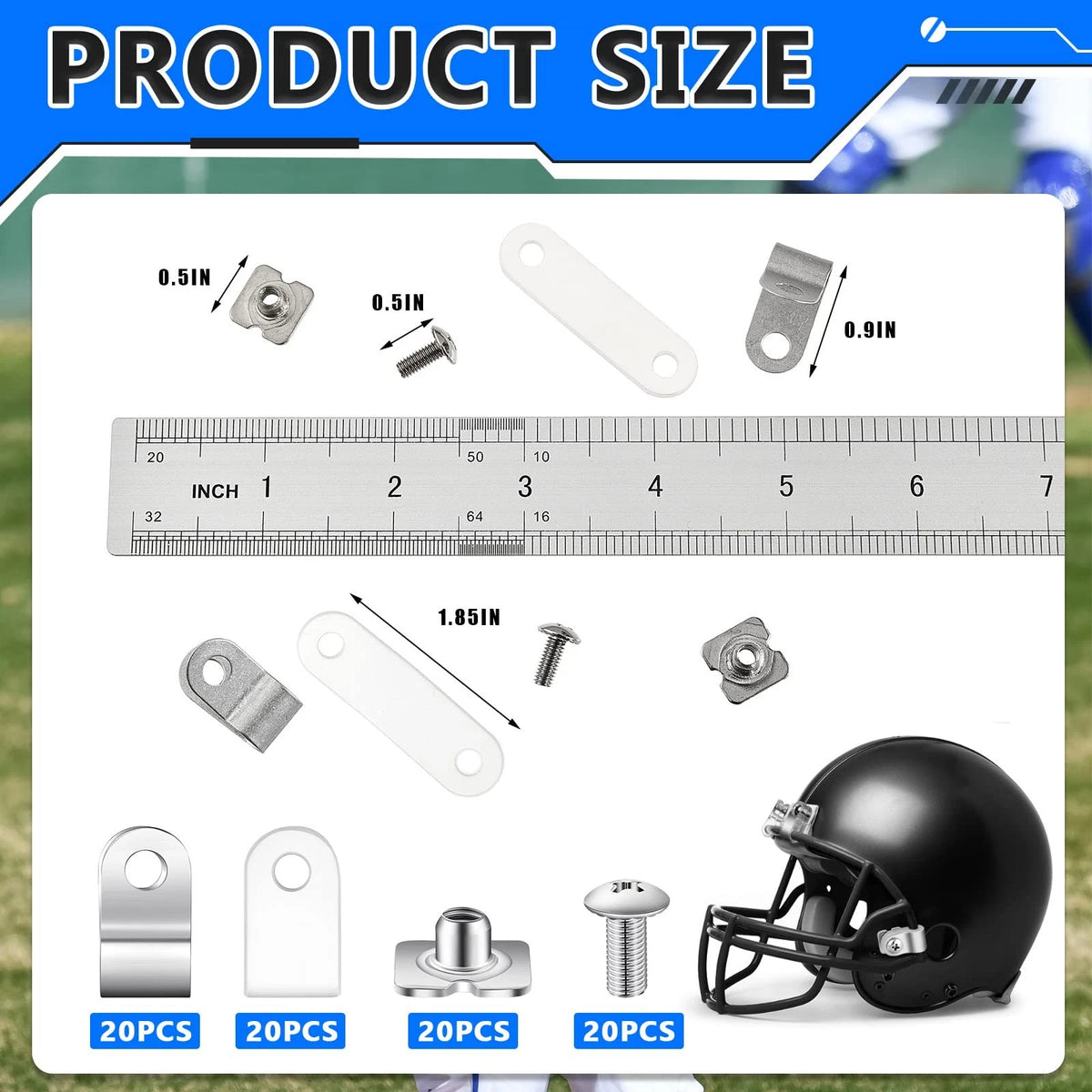 32 Pcs Football Helmet Repair Kit for