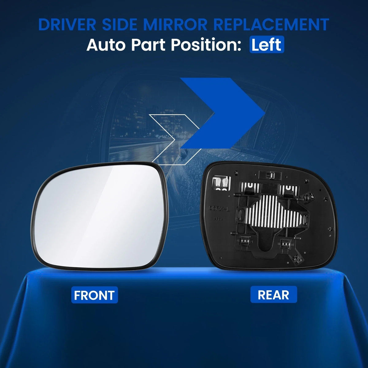 Driver Side Power Heated Mirror Glass for Lexus RX330 RX350 (2004–2006)