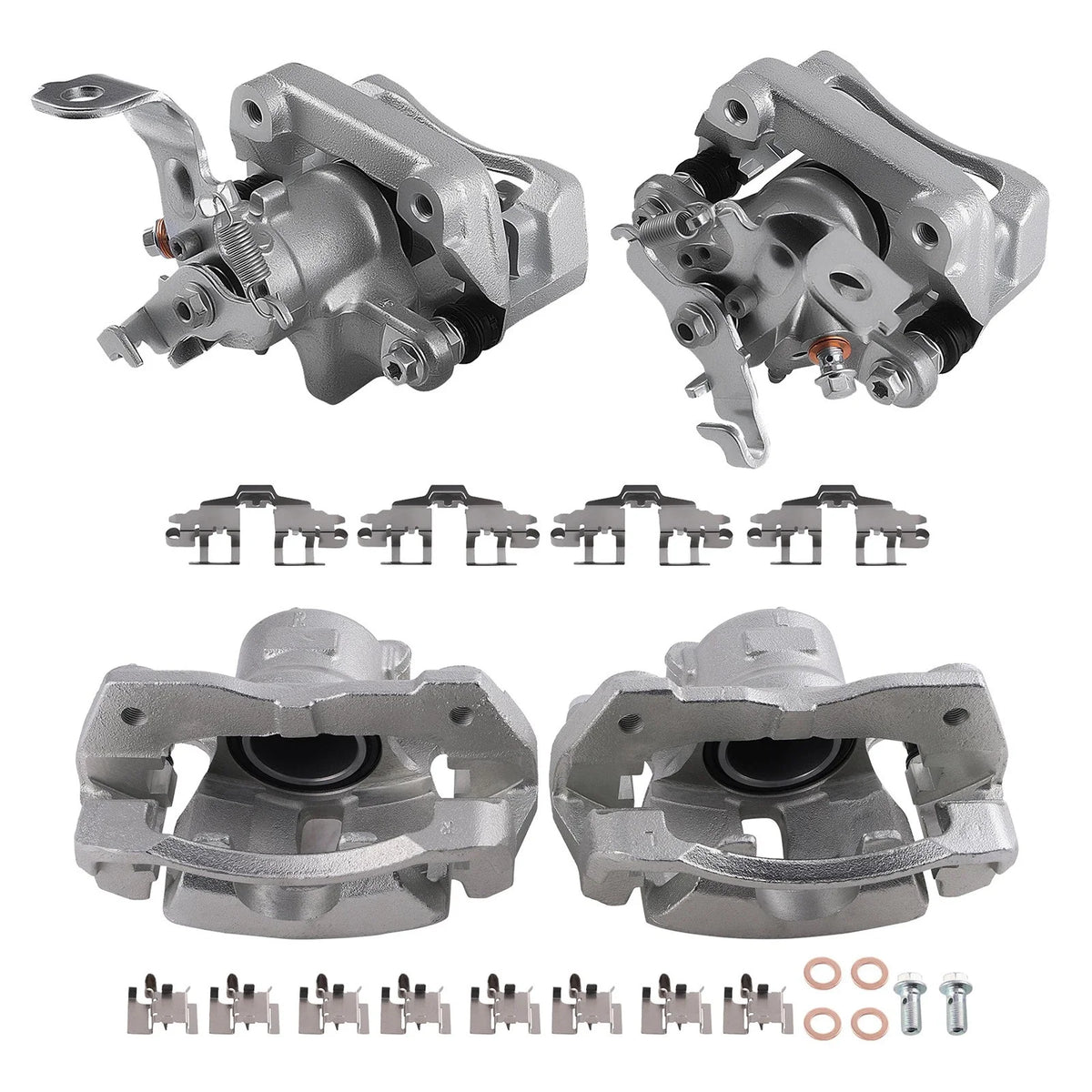 Front & Rear Brake Calipers w/Brackets for Toyota Corolla SE XSE (2017–2018) 19B3796