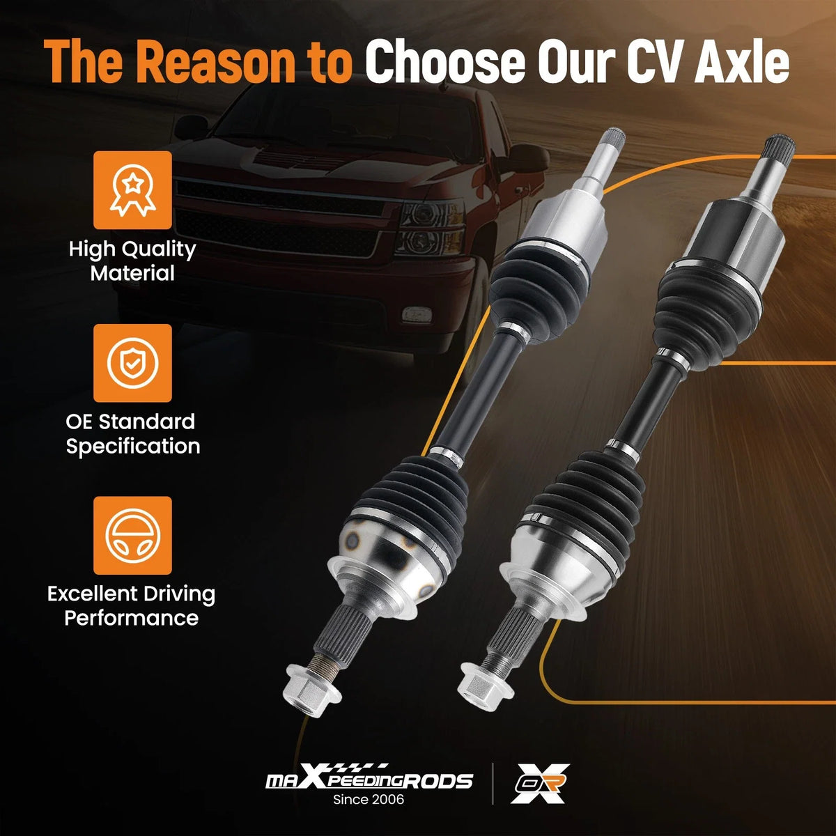 Set of 2 CV Axles for Chevrolet Impala (2014–2018) & Buick Regal (2011–2017)