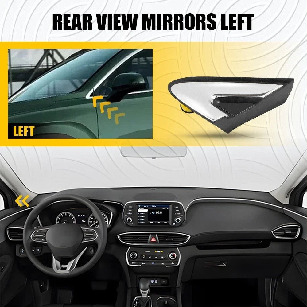 Left Fender Pillar Trim Mirror Corner Molding for Hyundai Santa Fe (2019–2023)