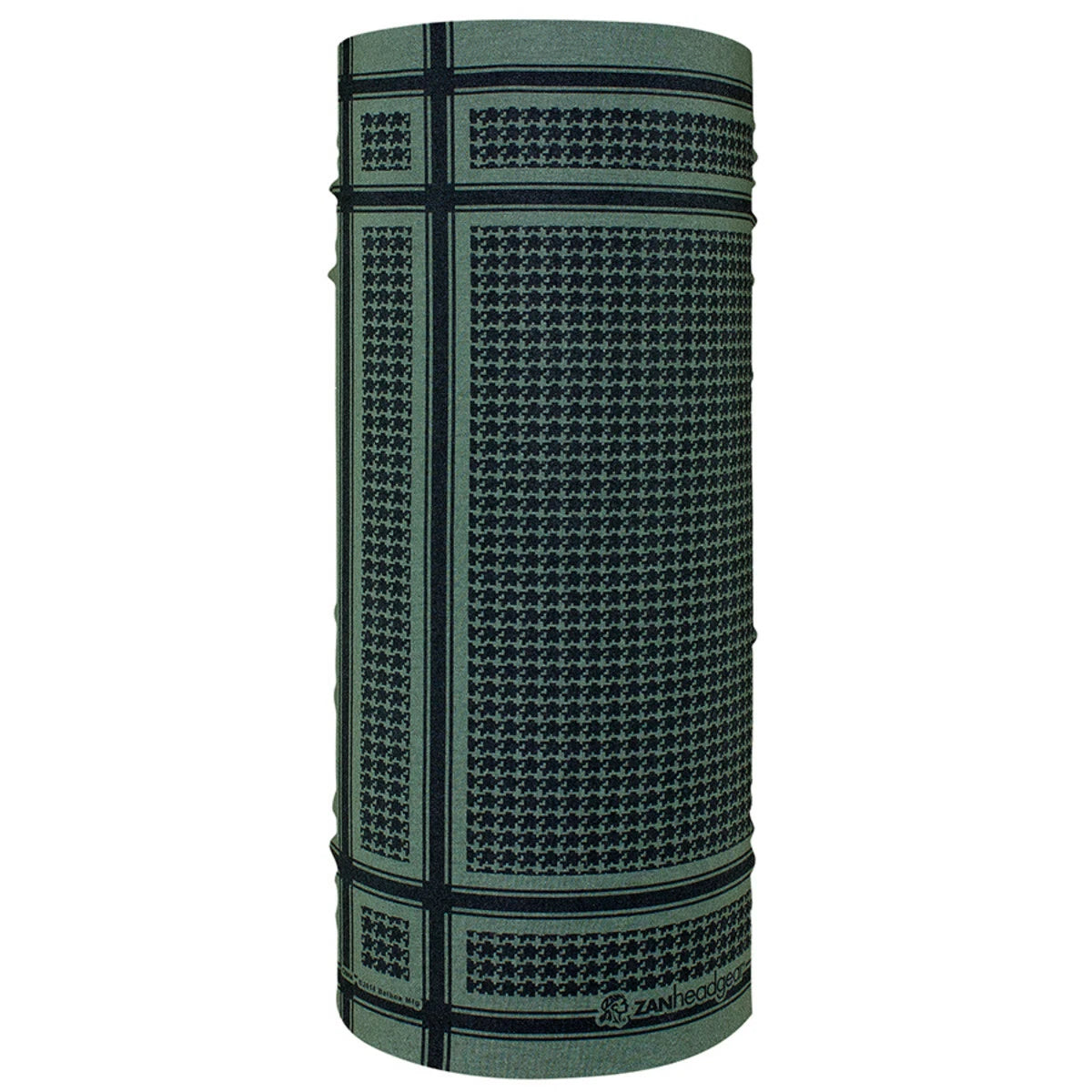 Fleece Lined Motley Tube for Zan Headgear TF235 (Olive Houndstooth)
