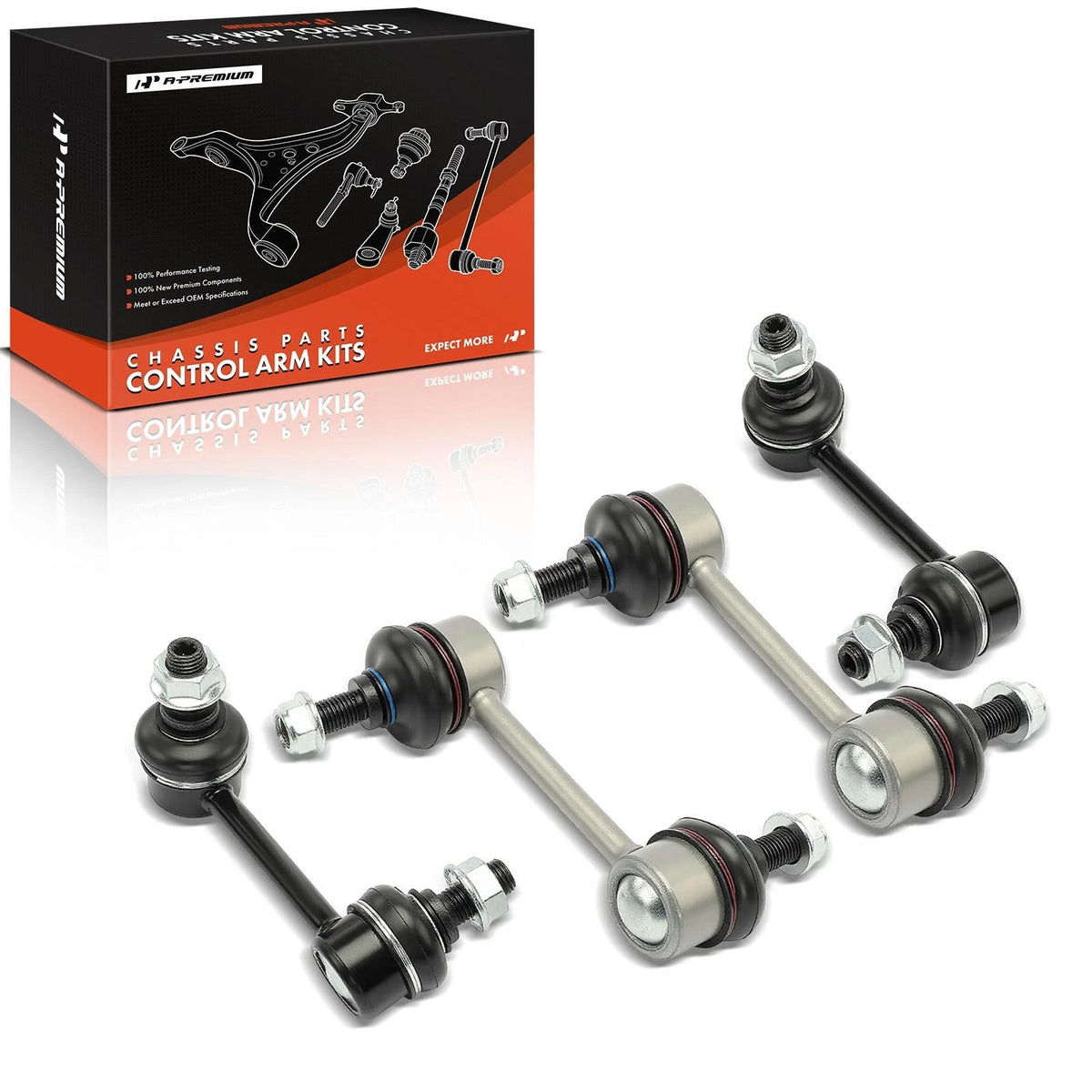 Set of 4 Sway Bar Links with Ball Joint for Mazda CX-9 (2007–2014) 7T4Z5A486AA, K750184, K750161, K750160
